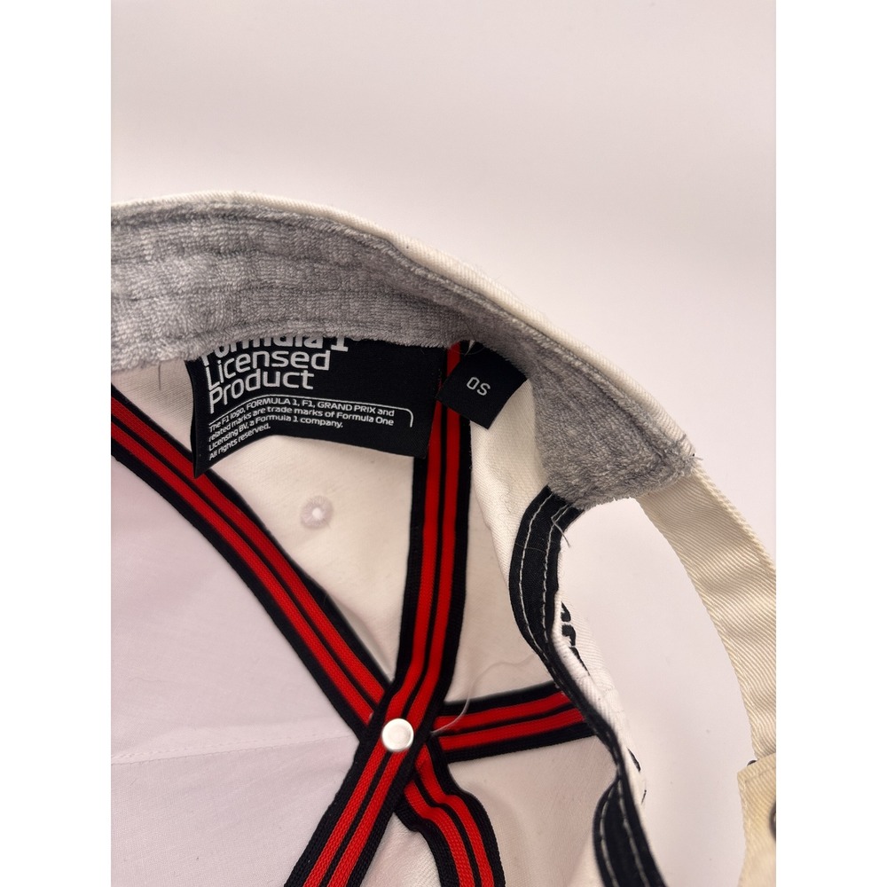 Official Formula One F1 Embroidered Logo Strapback Hat White Racing - Picture 8 of 8